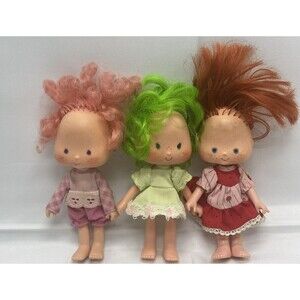 Vintage Lot Of 3 Strawberry Shortcake And Friends Dolls From American Greetings